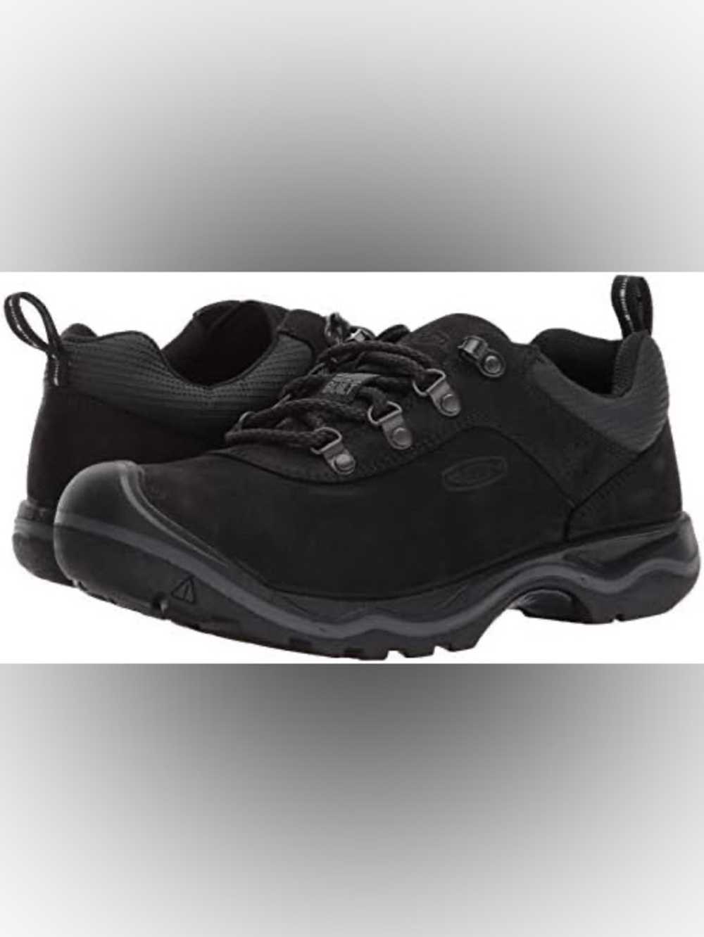 Keen Rialto Lace Low Casual 1017425 Black Leather Comfort Boots Men 7 Women’s 9